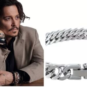 Men's Elegant Silver Chain Bracelet